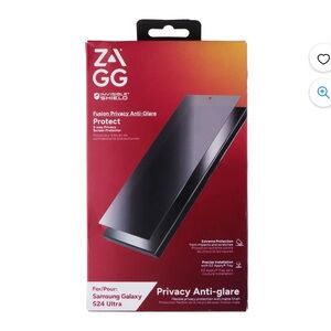 NIB ZAGG Invisible Shield Fusion Privacy Screen Protector for Galaxy S24 Ultra
